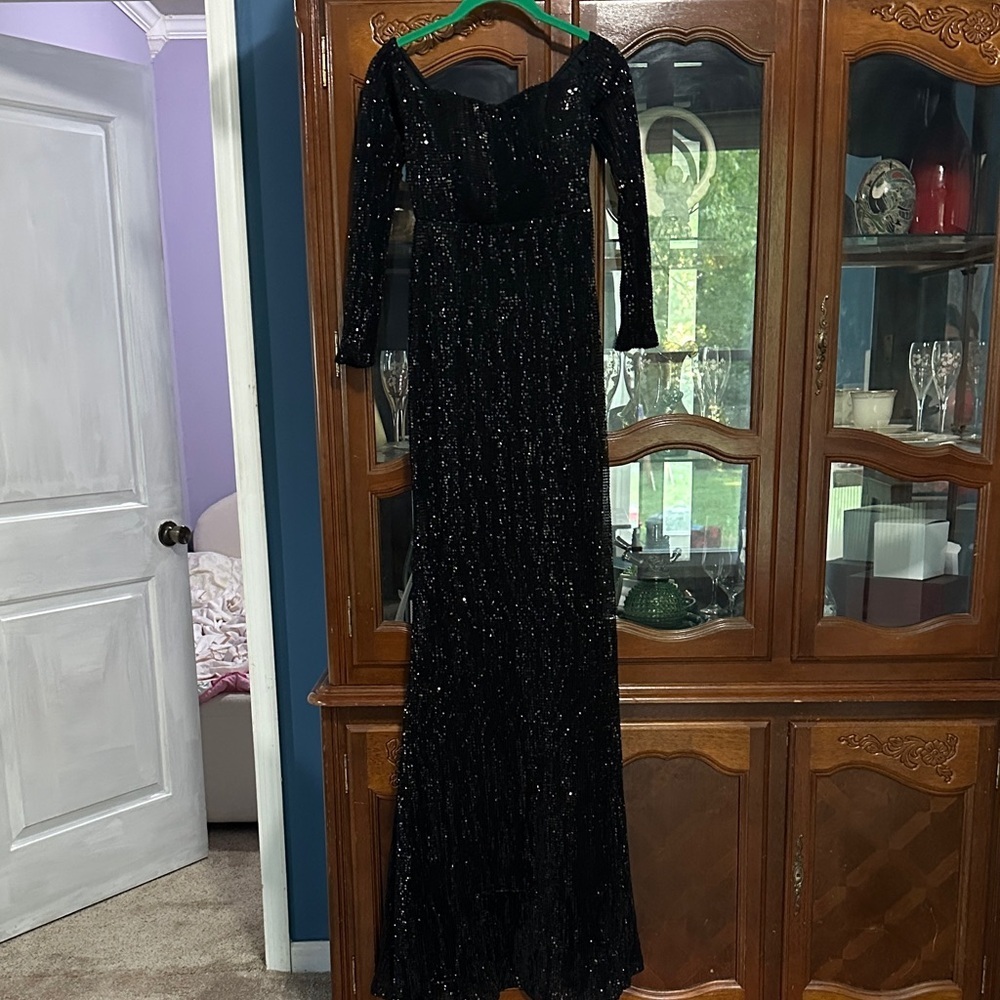 Fashion Nova Black Sequin Dress NWT